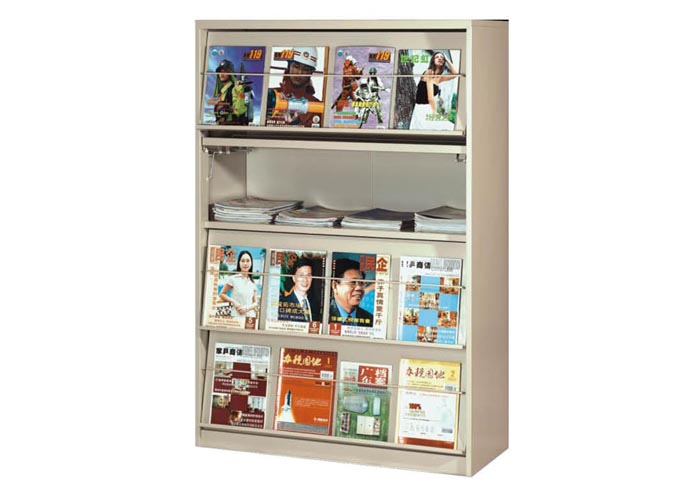 [图书馆家具|期刊架、杂志柜|办公家具|球友会网页版家具|四层单面期刊架]