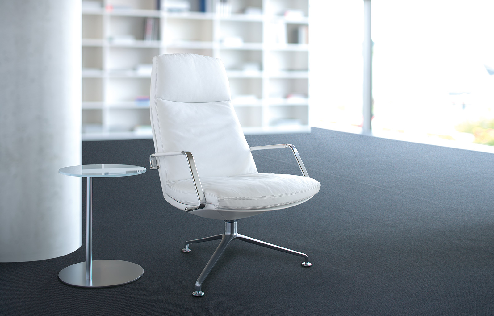 办公椅|现代真皮中班椅|办公家具|球友会网页版家具|FK 86 Lounge.